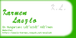 karmen laszlo business card